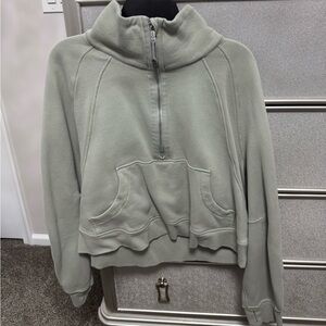 Lululemon Scuba Oversized Funnel-Neck Half Zip Jade Grey XL/XXL